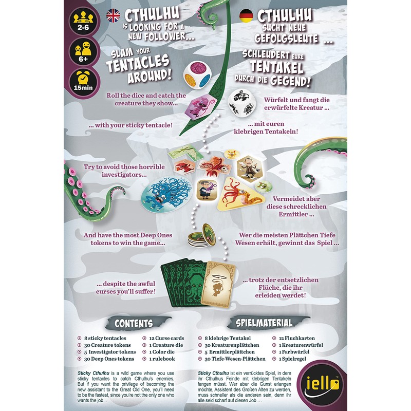 IELLO 51816 IELLO Sticky Cthulhu Family Game Novelty