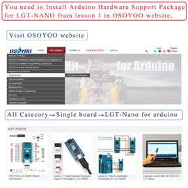 OSOYOO 1x LGT-Nano for Arduino Nano USB-C Interface Pins Soldered