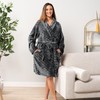 PAVILIA Dark Gray Short Robe for Women, Womens Robes Lightweight,