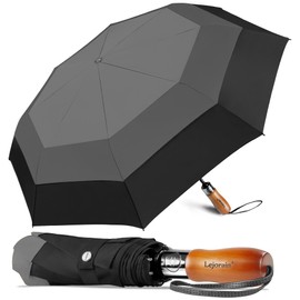 Lejorain Large Folding Umbrellas for Rain - Heavy Automatic Golf Umbrella Portable Duty Compact Umbrella Travel for Adult