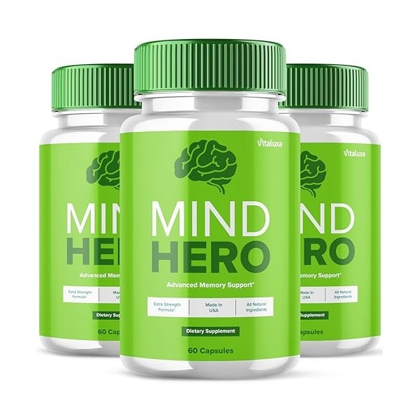 (3 Pack) Mind Hero Brain Supplement, Mind Hero Capsules for