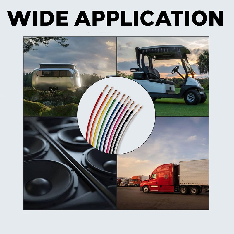 BEST CONNECTIONS 14 Gauge Automotive Primary Wire Bundle Set Durable