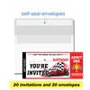 VAHATAN Car Racing Birthday Party Invitations 20 Pack Red Car