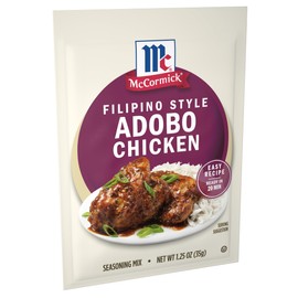 McCormick Seasoning Mix, Filipino Style Adobo Chicken, For Savory, Sweet & Tangy Filipino Style Adobo Chicken in Just 20 Minutes, 1.25 oz (Pack of 12)