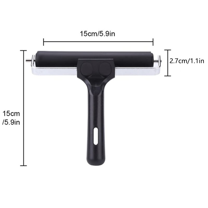 SagaSave Rubber Brayer Roller Rubber Printmaking Roller for Stamping, Ink