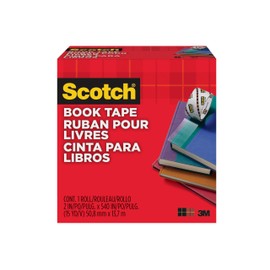 Scotch Book Repair Tape, 2 in x 15 yd, Clear – Durable Tape for Repairing and Protecting Book Bindings & Covers