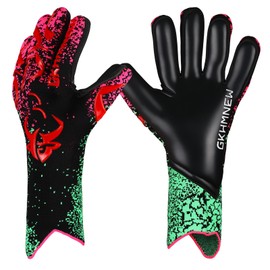 GKHMNEW Soccer Goalkeeper Gloves Kids Youth and Adult Provide Extreme Strong Control and Grip, Breathable and Comfortable Soccer Gloves,High Performance Goalkeeper Glove Equipment (Red, 9)