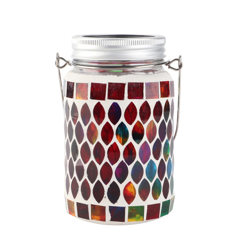 Mosaic Solar Lights Outdoor Hanging Lanterns Waterproof Mosaic Solar Lanterns