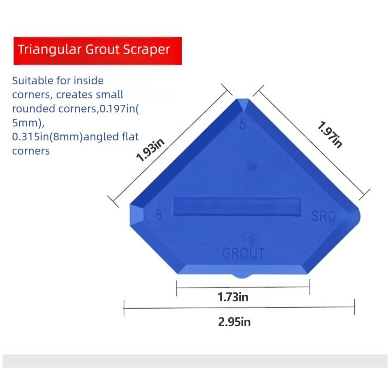 silicone spreader caulking tool, 6-Piece Set, Orange Spreaders, Blue Scrapers,