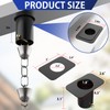 Fengone 2pack Rain Chain Gutter with Bolt Anti-Rust Black Metal