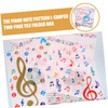 STOBOK Paper File Folder Music Note Pattern L-Shape Document Bag