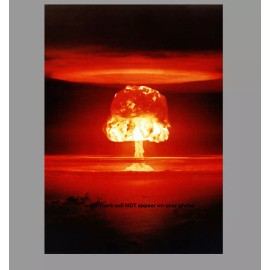 Nuclear Bomb Test Mushroom Cloud PHOTO Atomic Weapon Castle Romeo Barge Blast 54