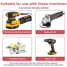 RENKESE 20Pcs 800 Grit 6 Inch Sanding Discs Hook and Loop, Round No Hole Sandpaper Discs, Wet/Dry Foam Sanding Pads for Headlight Restoration, Wood, Stone, Plastic Polishing (800Grit, 800, Coarse)