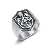 Knight Templar Ring, Crusader Shield Ring for Men, Medieval Knight