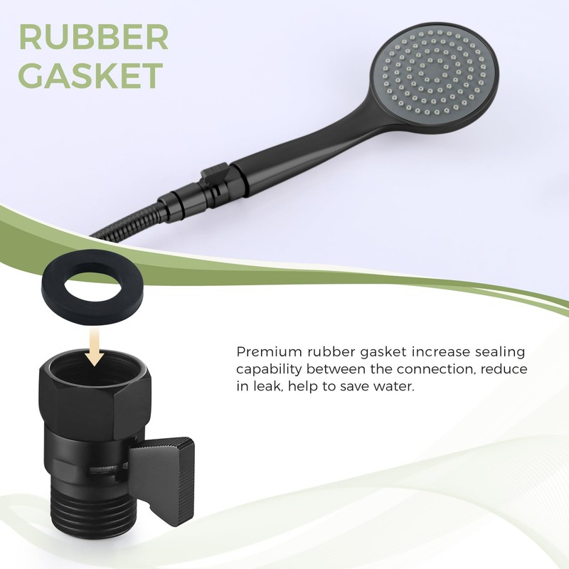 Aomasi Shower Shut off Valve Matte Black, Brass Bathroom Water