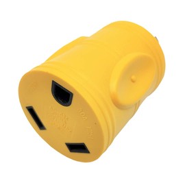 Parkworld 691777 AC Adapter L5-20P to TT-30R, 3-Prong 20 AMP Generator Locking L5-20 Male Plug to RV TT-30 Female Receptacle (Yellow)