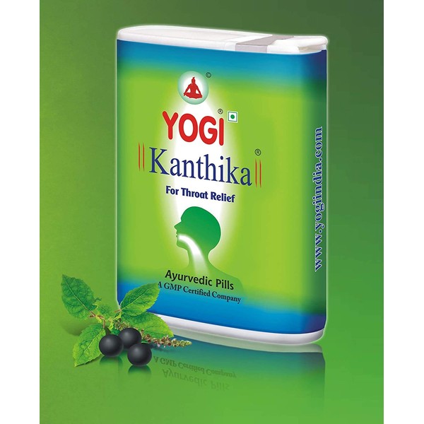 Yogi Kanthika Ayurvedic and Herbal Pills Cough Suppressant, Mint Lozenges Throat Drops For Sore Throat, Cold, Smoker's Cough & Clear Voice (Pack of 2) 280 Pills