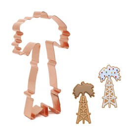 Oil Derrick / Rig / Gusher Copper Cookie Cutter