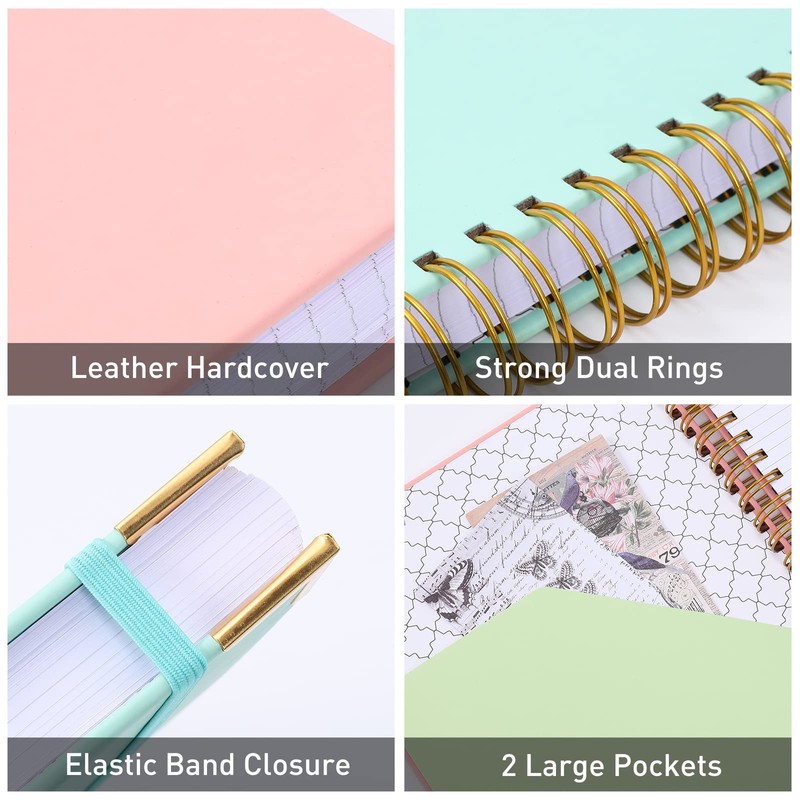 Spiral Notebook, Dotted Notebook, 8.5" x 11", 300 Page Hardcover