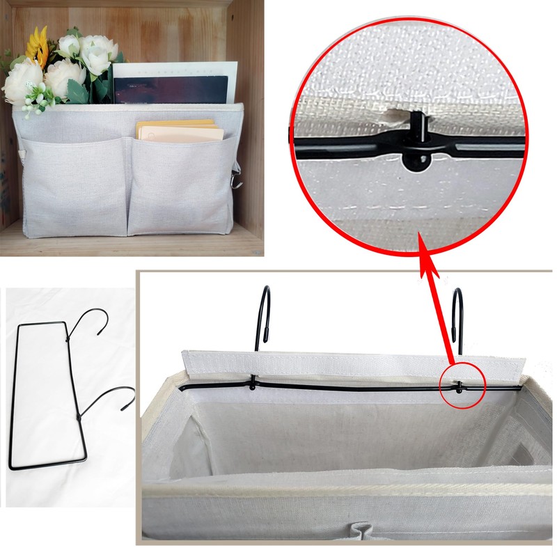 Someteth Bedside Caddy Organizer & Bedside Storage Basket Multi-Function Organizer