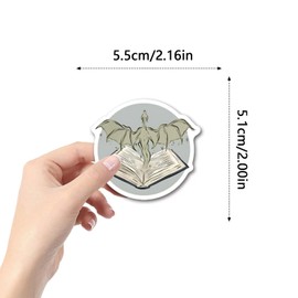 Romance Book Stickers for Laptop(50 Pcs),Gift for Kids Teens Adults Girl,Holographic Bookish Waterproof Vinyl Stickers Scrapbook,Journal,Dairy,Skateboard Water Bottle