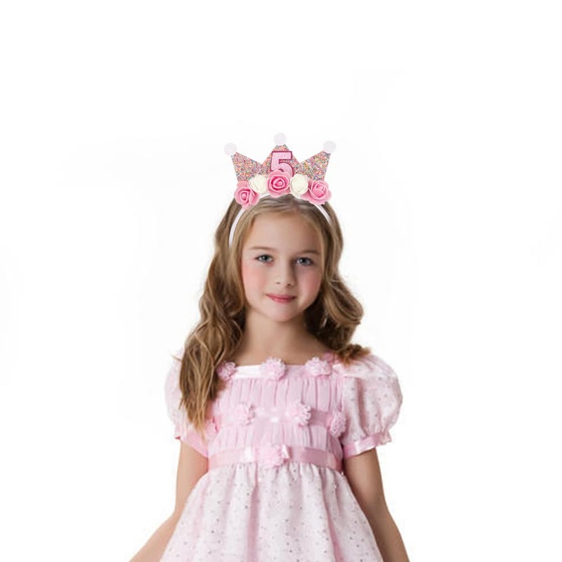 GotGala Birthday Headbands for Girls 2nd 5th Birthday Crown Princess