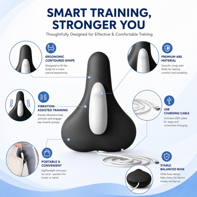 Electric Pelvic Floor Trainer for Women with Vibration – Ergonomic