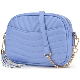 lola mae Women's Crossbody Handbags Small Lightweight Shoulder Bag Top Zipper Tassel Accent