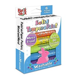 The Pencil Grip Kwik Stix Solid Paint Pens, Tempera Paint Pens, Super Quick Drying, Easter Edition, Limited Edition, 6 Pastel Colors (TPG-679)