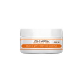 Crema facial con protector solar 125ml, adicionado con colageno y elastina, antiarrugas, reparadora antimanchas, Disminuye las líneas de Expresión, Skin care para la noche. Botica de la trinidad