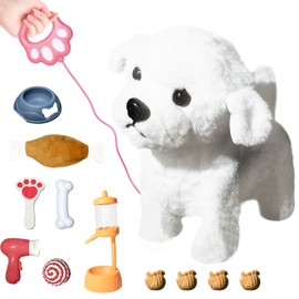 lonfypeng Puppy Toys for Kids, Toy Dogs That Walk and Bark, Walking Dog Toy for Kids with Leash, Interactive Stuffed Puppy with Remote Control, for Girls and Boys Aged 3-7 Year Old