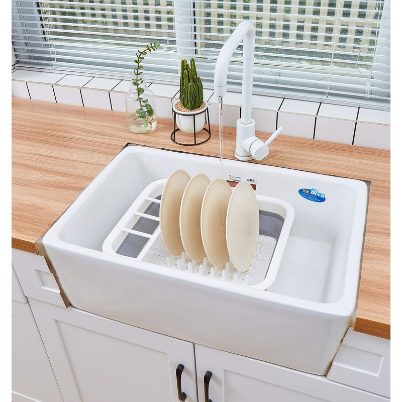 ZhildChen Collapsible Dish Rack Foldable Dish Drying Rack Portable Dish