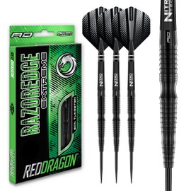 RED DRAGON Razor Edge Extreme 24 Gram Professional Tungsten Darts Set with Flights and Stems