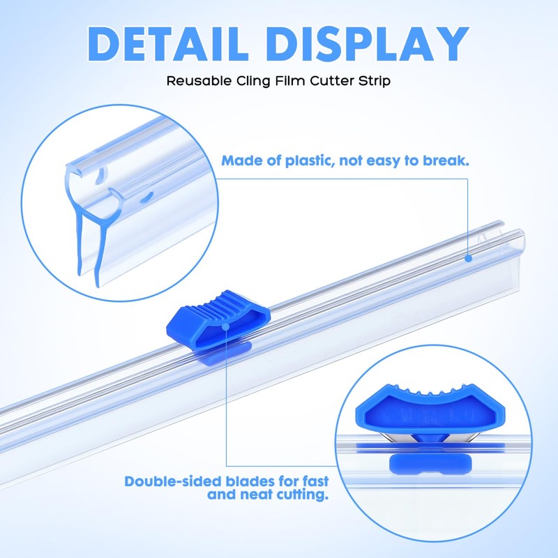 NUOLUX Plastic Wrap Film Cutter Sliding Wrap Dispenser Waterproof Rust
