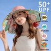 KEYDUACU 7" Women's Wide Brim Sun Hat, Large Foldable UV