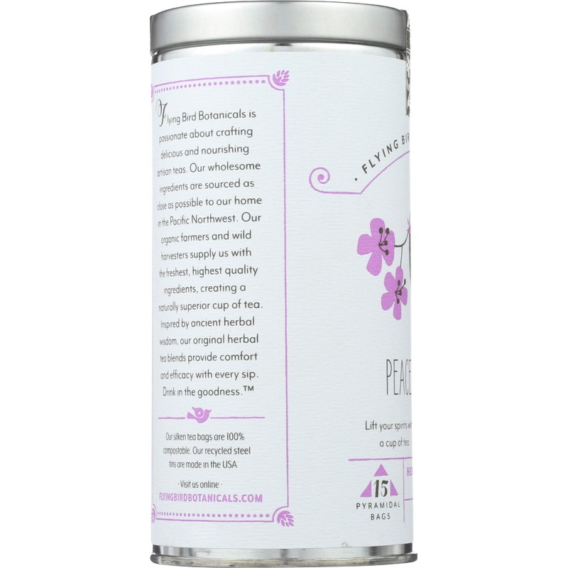 FLYING BIRD BOTANICALS Tea, Peaceful Spirit, 15 CT