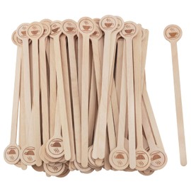 ZZLZX 100PCS Round Wooden Stirrer 5.9 inches Long Coffee Stirrer Disposable Environmentally Friendly Biodegradable Stirring Stick Drink Tea Hot Chocolate Milk Cocktail Stirrer