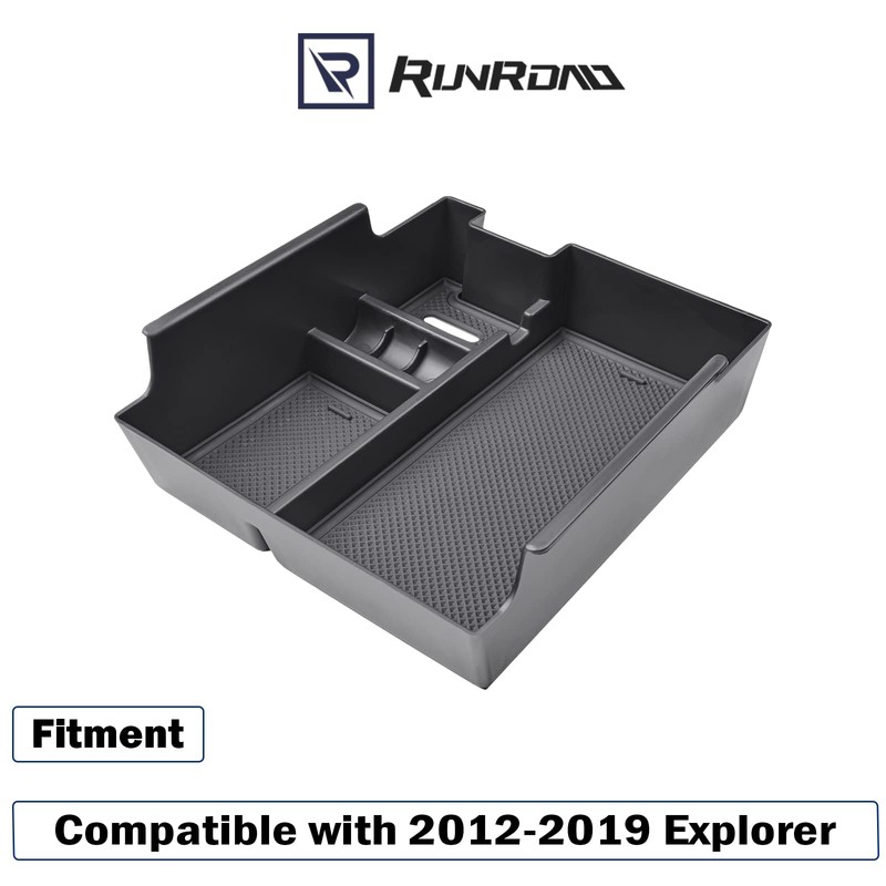 RUNROAD Center Console Insert Organizer Compatible with Ford Explorer 2012-2019