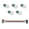 Quxyxso IR Human Sensor 5Pcs AM312 Mini Detector Module HC-SR312