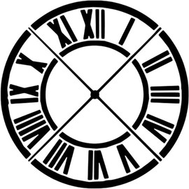 A5 'Roman Numeral Clock Face' Wall Stencil/Template (WS00019108)