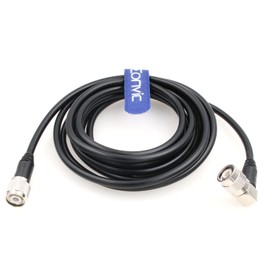 Eonvic GPS Antenna Cable Black TNC to TNC 90 Degrees Flexible Coaxial Cable RG223 for GNSS/GPS Receivers (8M)