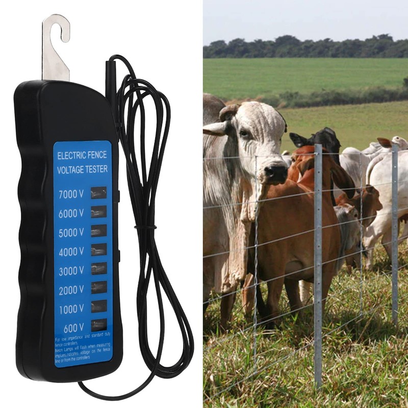 Riuulity Electric Fence Voltage Tester Multi Light Voltage Detection for