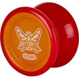 Duncan Toys Butterfly XT Yo-Yo with String, Ball Bearing Axle and Plastic Body, String Trick Yo-Yo, Red with Orange Cap