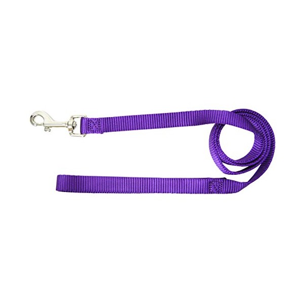 Hamilton Single Thick Deluxe Nylon Lead with Swivel Snap, 5/8-Inch by 4-Feet, Purple