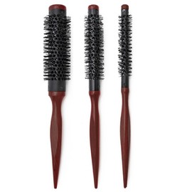 HAMILO Nylon Roll Brush Hair Styling Aluminum Handle Set of 3