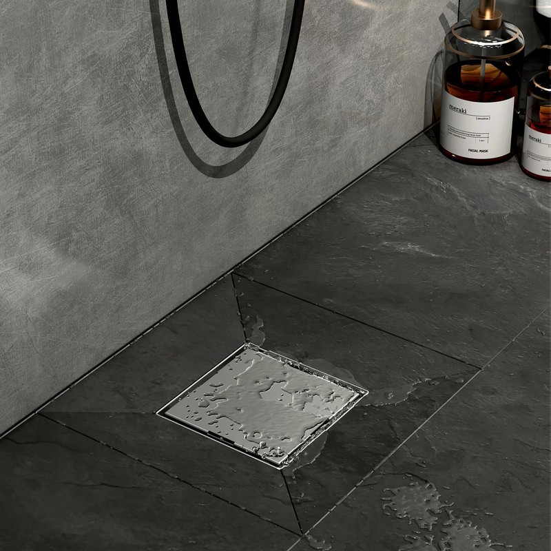 EMKE Drain Fitting Shower Tray, Shower Drain with Siphon Shower