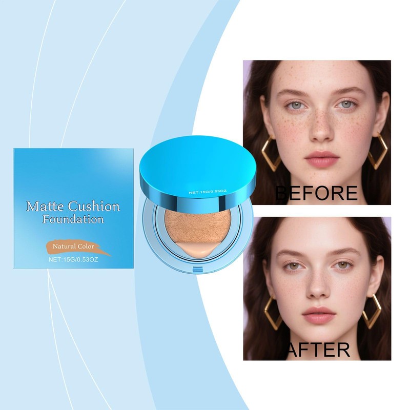 Makup Foundation Cushion, Sweatproof Concealer Cushion for Girls, Lightweight Beauty