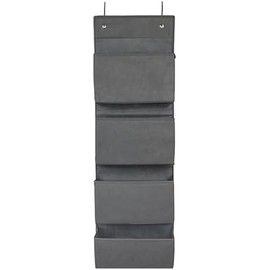 Joyful Moose Over the Door Hanging Organizer Closet Storage Bins Grey