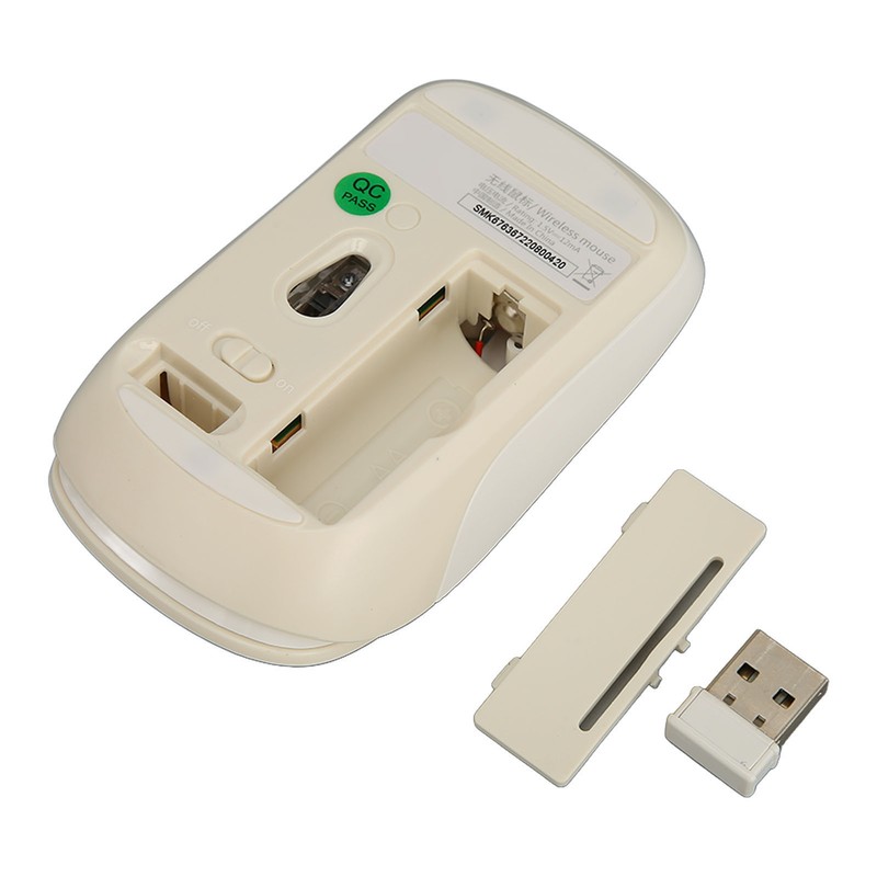 Wireless Keyboard Mouse Combo Mini Portable Retro Silent 2.4G Wireless
