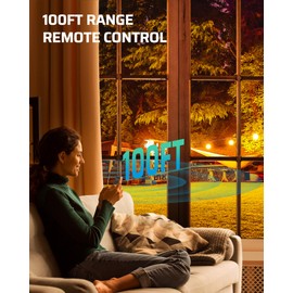 DEWENWILS Outdoor Dimmer for String Lights, Remote Control Plug, 100FT Range, Waterproof Plug in Dimmer for Dimmable LED/Tungsten Bulbs, FCC Listed